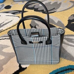 Lauren Ralph Lauren Black and White Checkered Tote